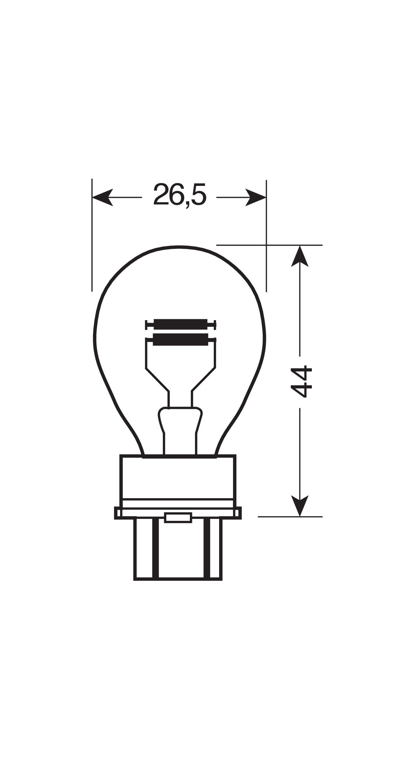 Lampa 58089 Lampada 2 Filamenti 7W 12V P27 