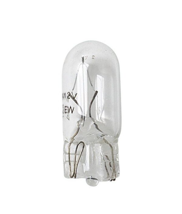 12V Lampada zoccolo vetro – W3W – 3W – W2.1×9.5d – 2 pz – D/Blister