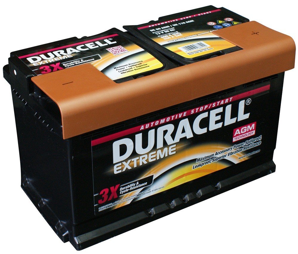 Batteria Duracell EXTREME AGM 12v 80Ah - 800A (positivo dx)