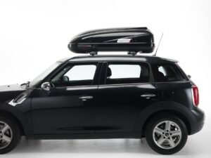 Box da tetto auto Modula Beluga 460 XL, 460 lt. – 157x90x45 cm -doppia apertura – baule nero lucido in ABS