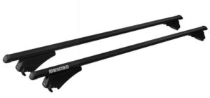 Coppia barre portatutto in alluminio nere Menabo TIGER XL per profili integrati – 135 cm (sezione 48x32mm)