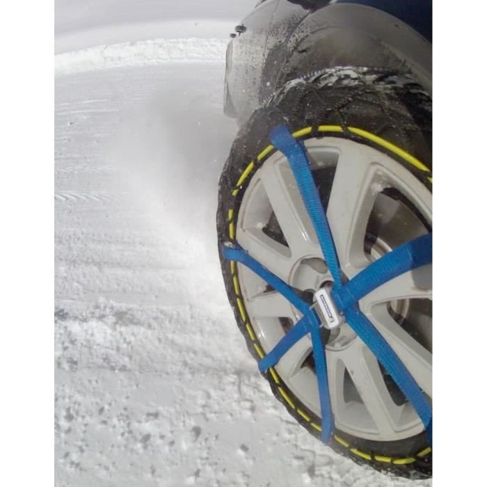 Pair of 8 mm composite snow chains Michelin Easy Grip EVOLUTION EVO16,  approved in Italy, only for cars with chains