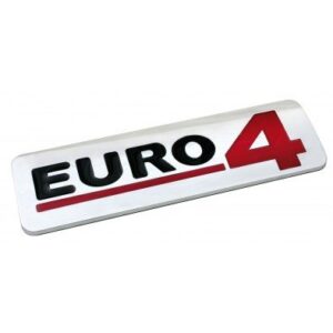 Emblema Antinquinamento 3D cromato – 170×50 mm – Euro 4