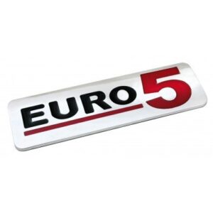 Emblema Antinquinamento 3D cromato – 170×50 mm – Euro 5