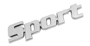 Emblema tridimensionale cromato 3D – Sport – Pilot