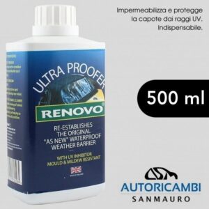 RENOVO ULTRA PROOFER 500 ml – Protezione totale (raggi UV e impermeabilizzante) della capote delle auto e barche