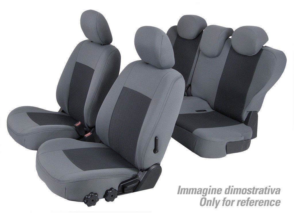 Black/Grey Full Set Front & Rear Car Seat Covers Citroen Berlingo Multispace 08