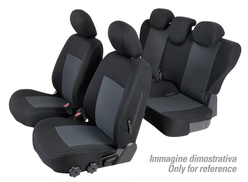 Grey Black Full Set Front & Rear Car Seat Covers for Citroen C3 Pluriel 03-10 