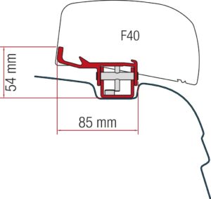 Adapter Kit Fiamma VW T5/VW T6 per F40 Van – 98655Z030