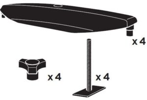 Adattatore THULE per canaline a T – 696-6 – Per barre portatutto con larghezza canalina a T di 24 mm