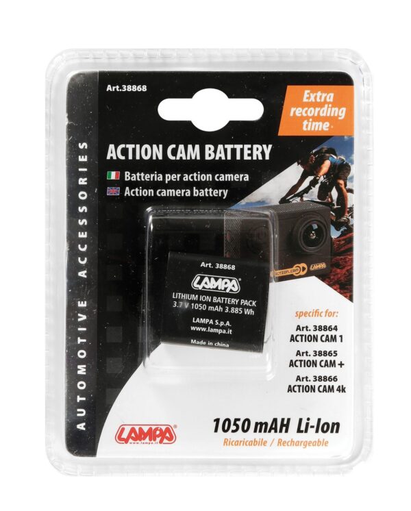Batteria per action camera