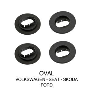 Clip fissaggio tappeti, set 4 pz – Ovale – Volkswagen, Seat, Skoda, Ford
