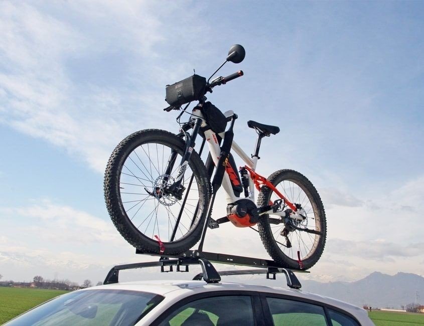 Portabici da tetto per e-bike La Prealpina Senior 7009 modello da novembre  2020, ruote fino a 5 pollici - portata 23 kg