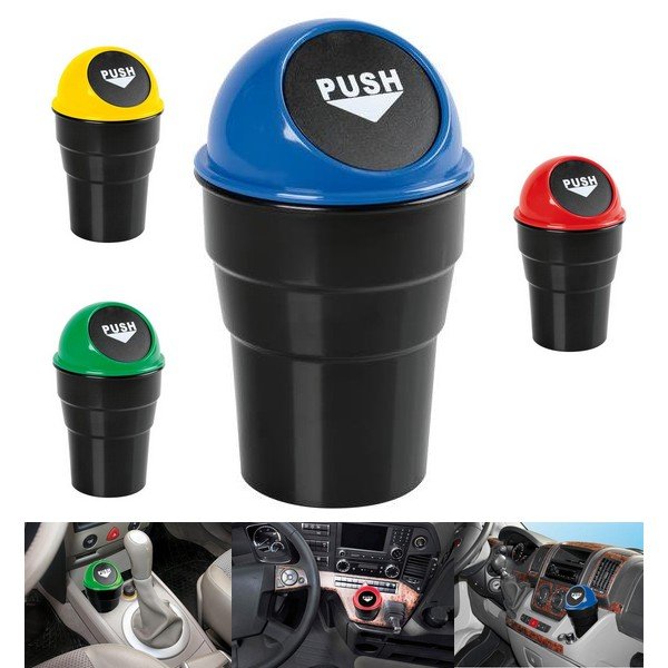 Push-Bin, mini cestino per auto! dimensioni: 100x180 mm - Colori assortiti