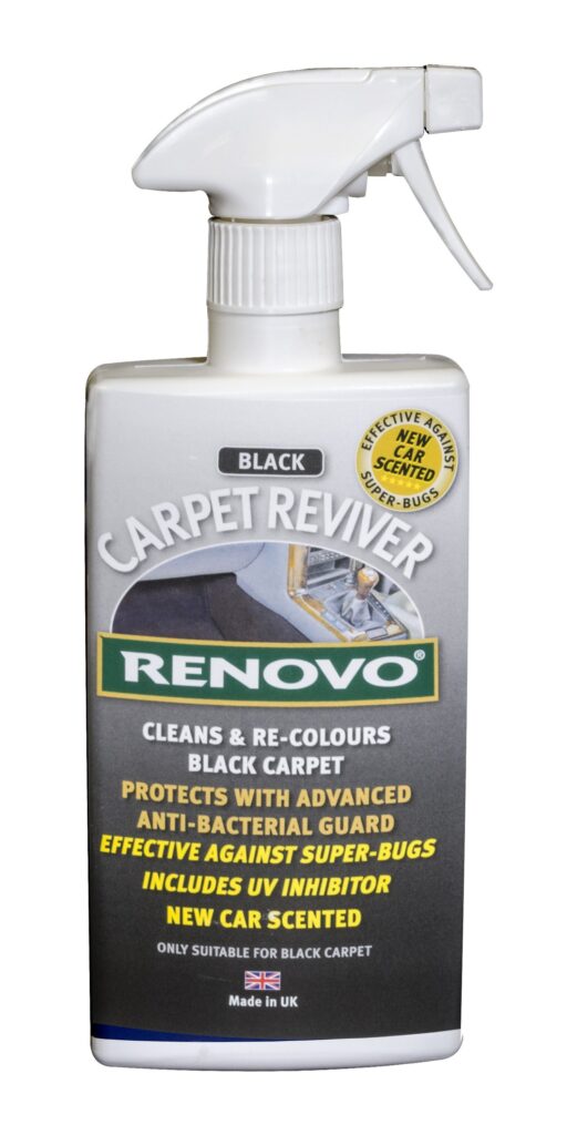 RENOVO BLACK CARPET REVIVER 400 ml – Pulisce e ravviva tappetini e tappeti per auto neri
