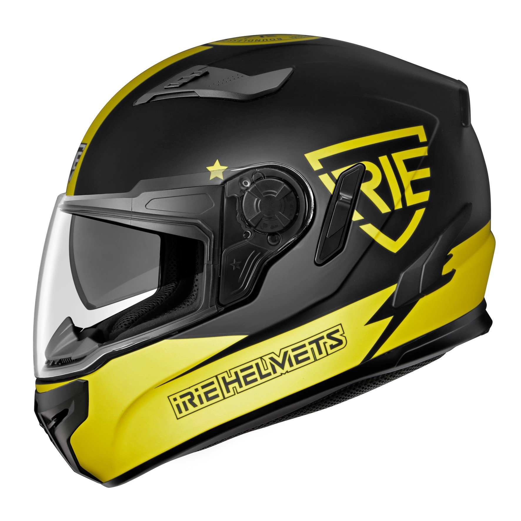 Sfida, casco integrale - Nero Opaco AN22 Giallo - S | Autoricambi SanMauro