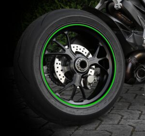 Wheel Stripe Racing, profilo adesivo per cerchi ruota – Verde
