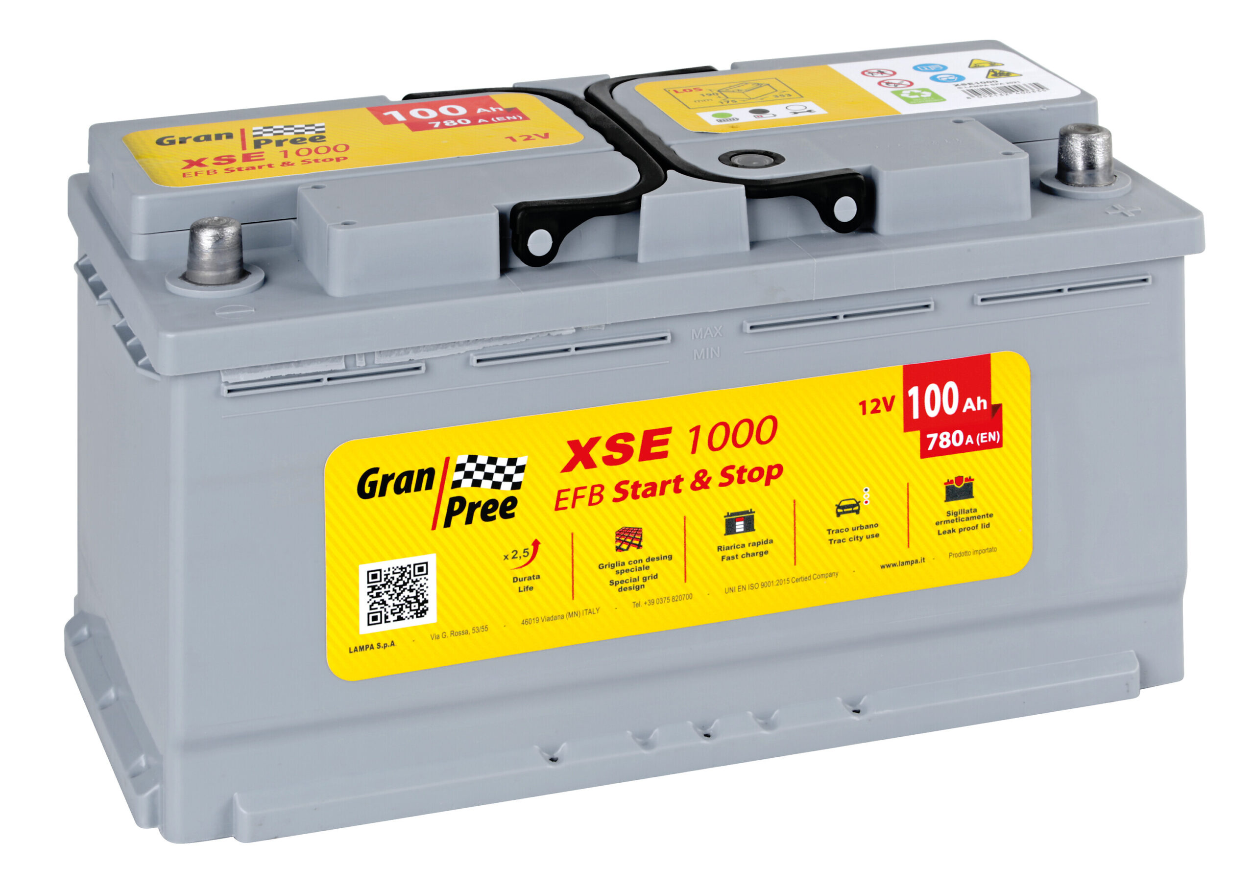 Battery 12V - Gran Pree Start-Stop EFB - 100 Ah - 780 A - L5