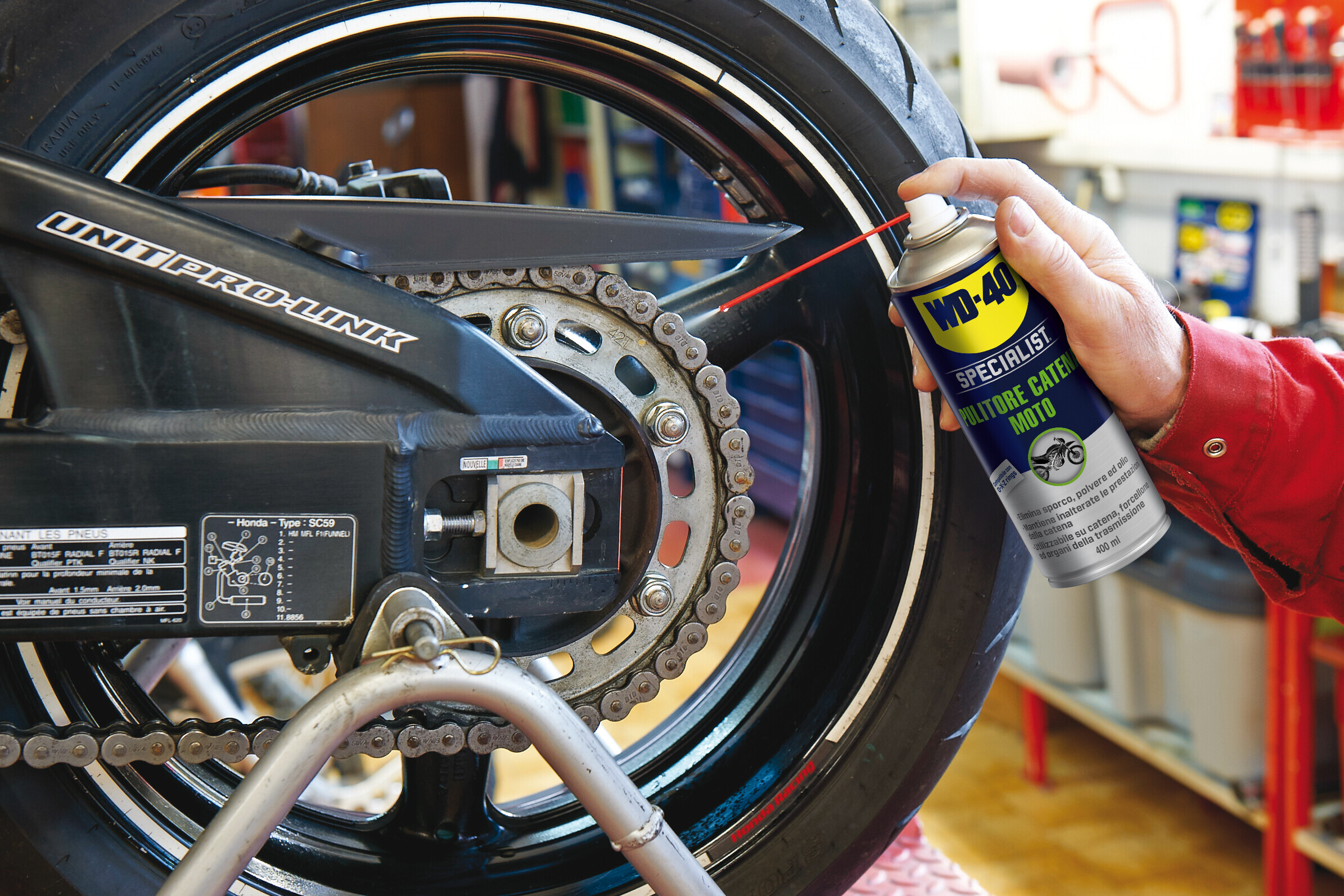 WD-40 Specialist Moto Pulitore catena 400ml